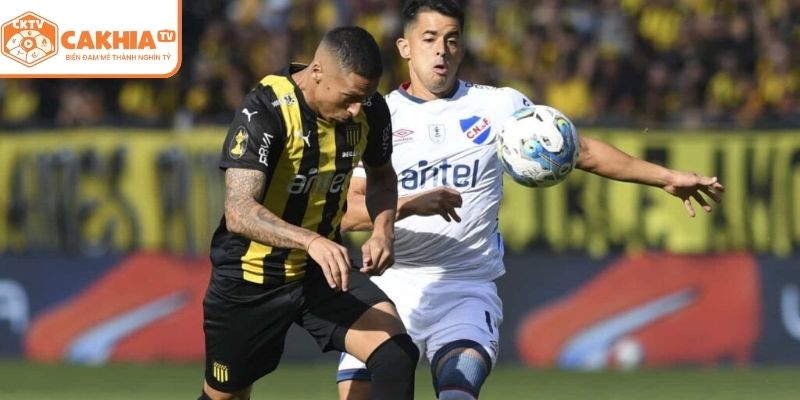 Các cầu thủ Peñarol và Nacional khởi động trước trận đấu